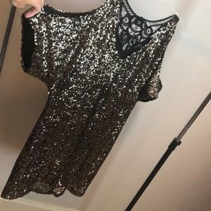 Sequin gold dress